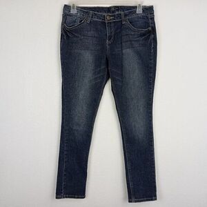 Earl Jeans Skinny Denim‎ Women's Size 15 Juniors Mid Rise Dark Wash 5-Pocket.